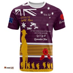 australia brisbane anzac custom t shirt keeping the spirit alive t shirt