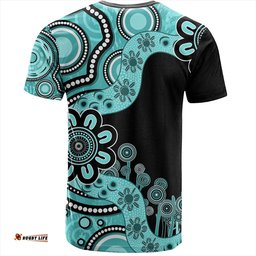 Amazing Aussie Australia T-Shirt Aboriginal Indigenous Dot Painting Turquoise