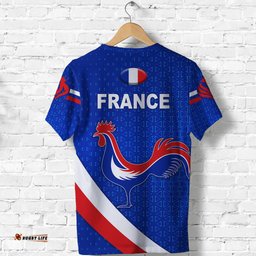 france rugby t shirt rose simple style blue