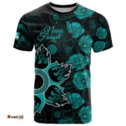 heat cricket never forget custom t shirt anzac day with poppy aboriginal