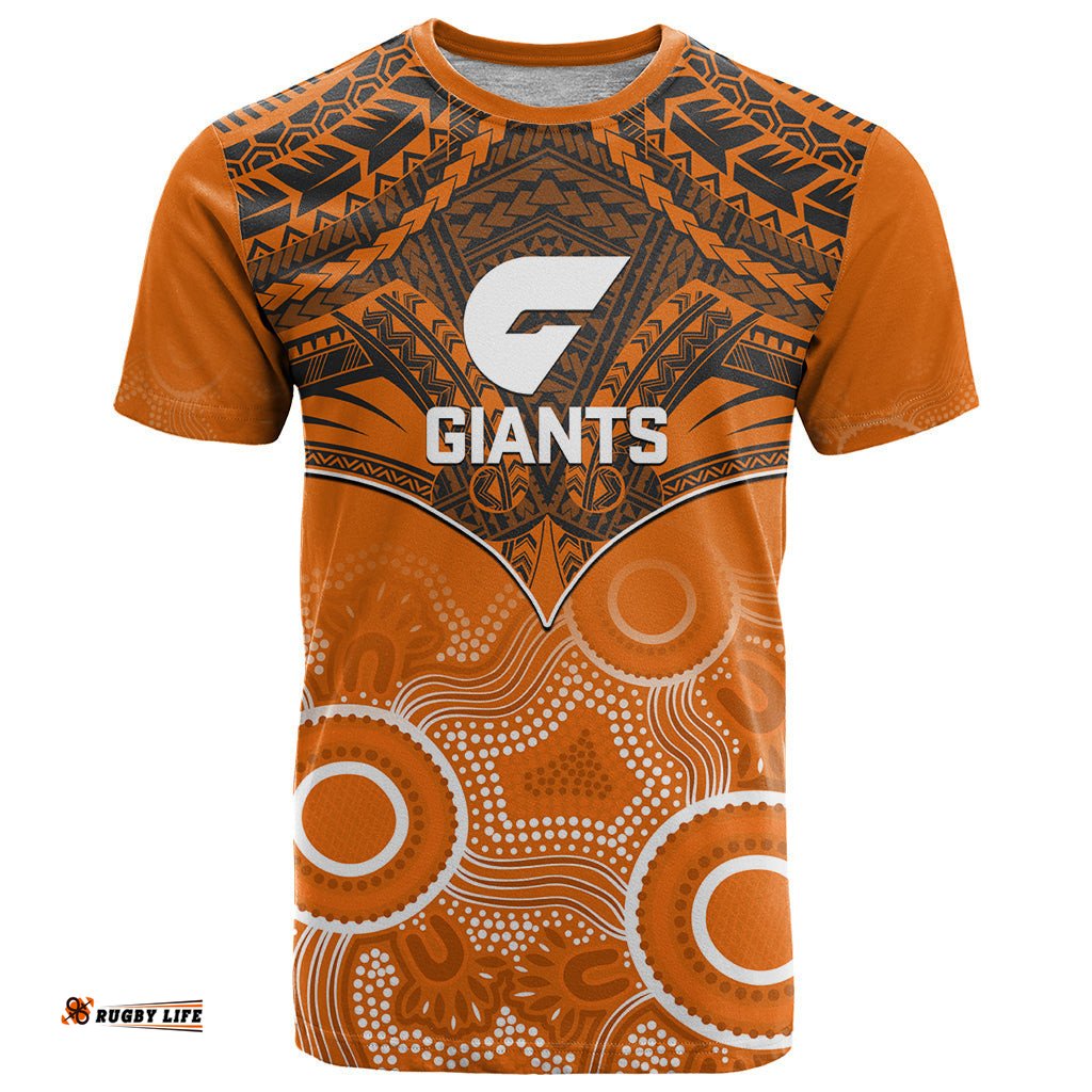 giants football t shirt gws aboriginal mix polynesian pattern