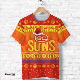 gold coast suns t shirt christmas simple style