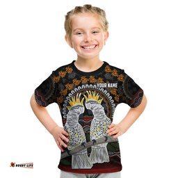custom personalised australia valentine t shirt aboriginal couple cockatoos my love