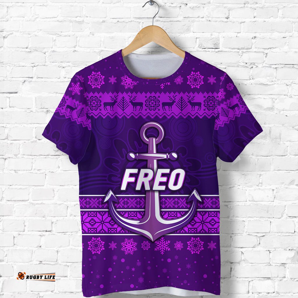 fremantle dockers t shirt freo christmas simple style purple