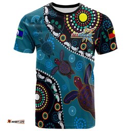 indigenous all stars rugby custom t shirt dreamtime turtle with aboriginal and torres strait islanders flag rlt13Amazing Aussie