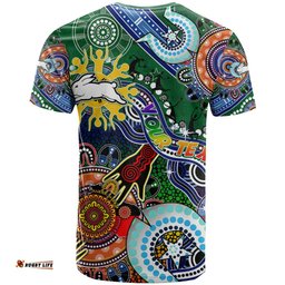personalised rabbitohs naidoc week 2024 t shirt australia aboriginal dot painting dt02