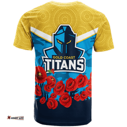 gold coast titans anzac day indigenous art t shirt