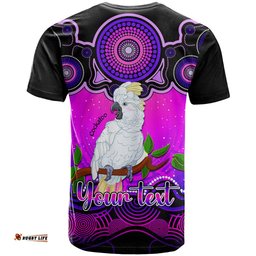 personalised australia libra cockatoo zodiac t shirt auz astrology aboriginal magenta