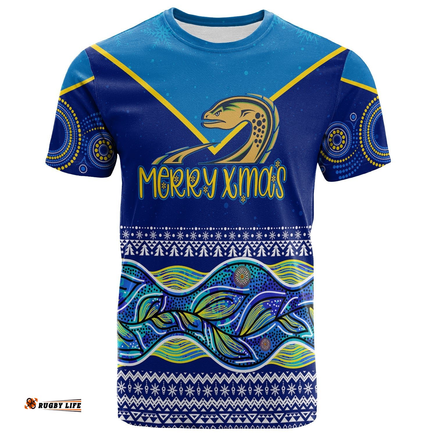 indigenous xmas parra eels aboriginal winter theme t shirt