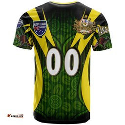 kangaroos rugby t shirt custom kangaroo rugby league coat of arms aboriginal culture personalised player and number t shirtAmazing Aussie