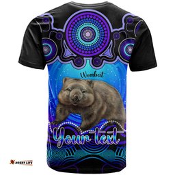 personalised australia taurus wombat zodiac t shirt auz astrology aboriginal blue
