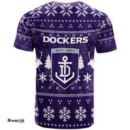 fremantle football club t shirt christmas ugly style