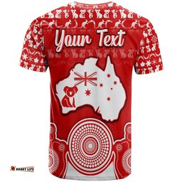 custom personalised australian koala christmas vibe with aboriginal dot painting style no1 t shirt