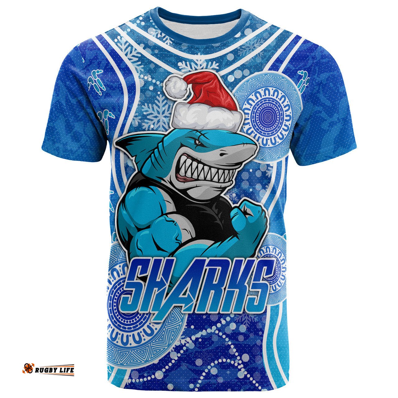 Amazing Aussie Cronulla-Sutherland Sharks Christmas T-shirt - Custom Christmas Super Cronulla-Sutherland Sharks T-shirt
