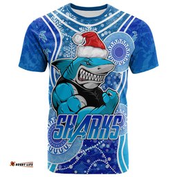 Amazing Aussie Cronulla-Sutherland Sharks Christmas T-shirt - Custom Christmas Super Cronulla-Sutherland Sharks T-shirt