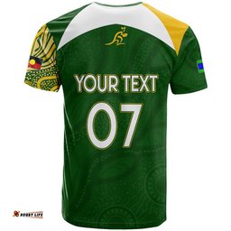 personalised australia indigenous t shirt wallabies champions rugby world cup 2023