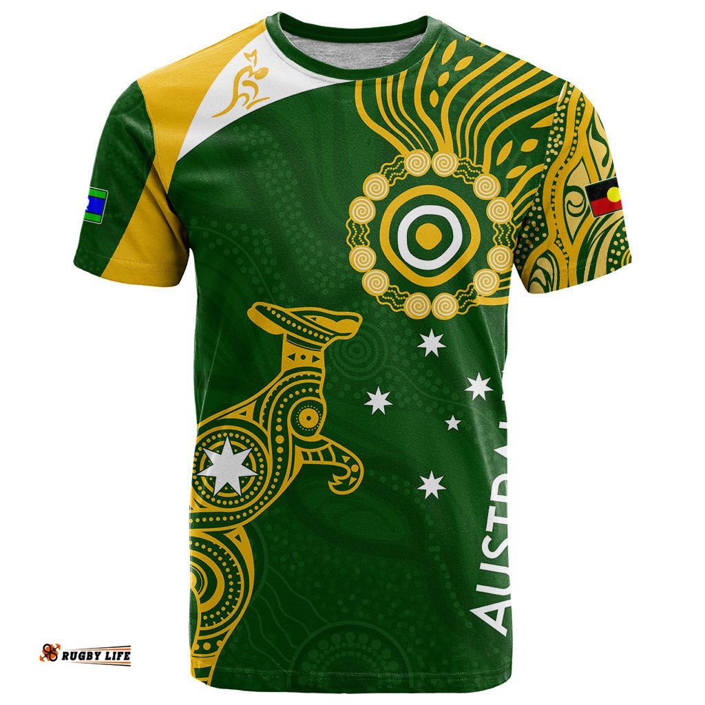 personalised australia indigenous t shirt wallabies champions rugby world cup 2023
