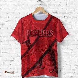 essendon t shirt indigenous bombers red