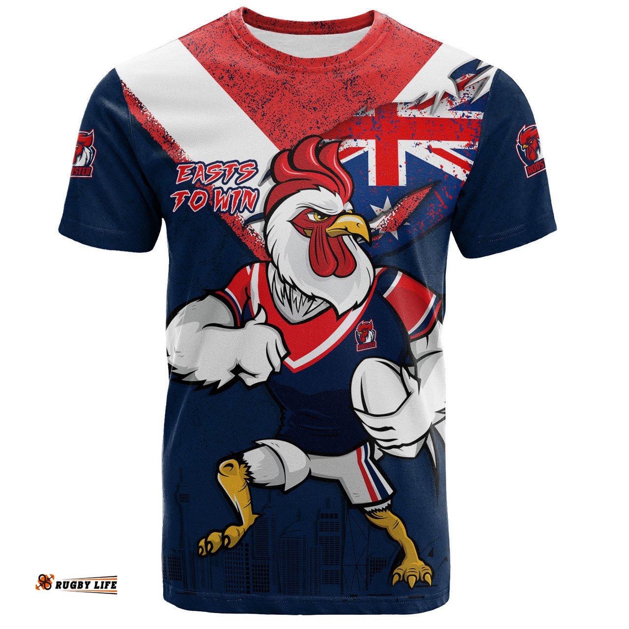 Amazing Aussie Sydney Roosters T-Shirt Custom For Die Hard Fan Australia Flag Scratch Style