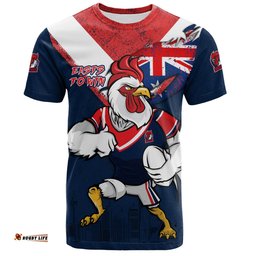 Amazing Aussie Sydney Roosters T-Shirt Custom For Die Hard Fan Australia Flag Scratch Style