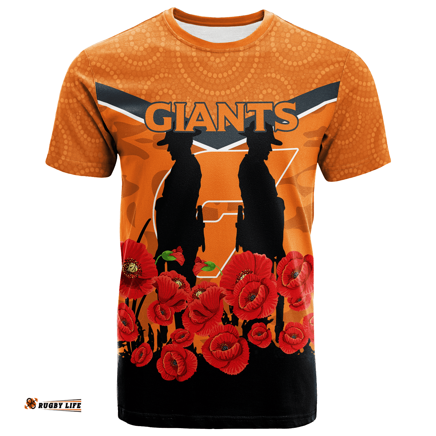 giants anzac day t shirt indigenous art