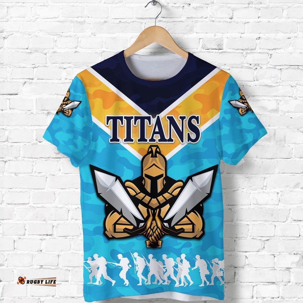 gold coast t shirt titans gladiator anzac vibesAmazing Aussie