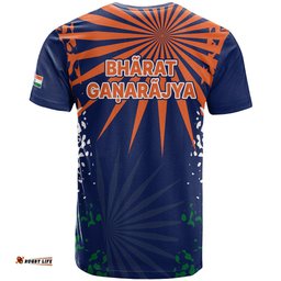 india cricket 2023 t shirt bharat simple flag style
