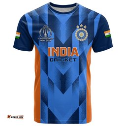 india cricket t shirt men in blue 2023 go champions world cup