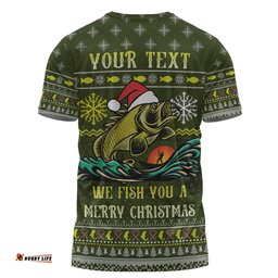 Amazing Aussie Australia Christmas Fishing Custom T-shirt - We Fish You A Merry Christmas T-shirt