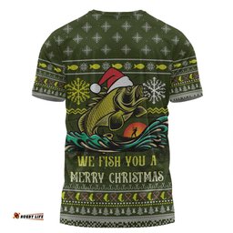 Amazing Aussie Australia Christmas Fishing Custom T-shirt - We Fish You A Merry Christmas T-shirt