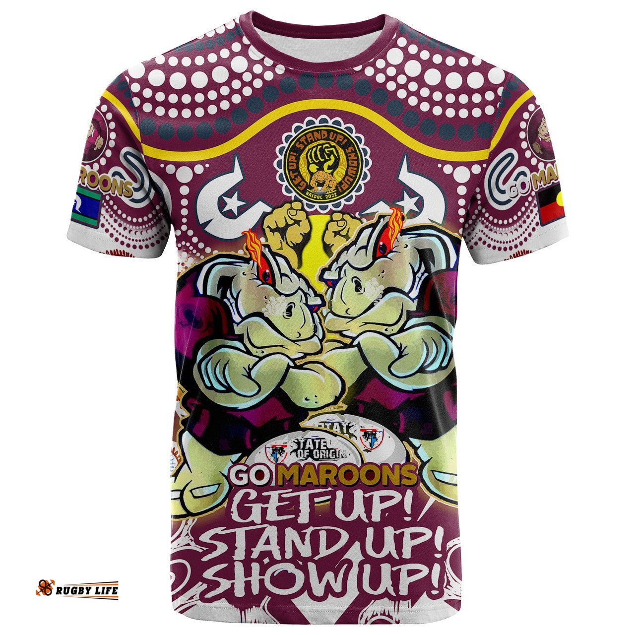 Amazing Aussie Cane Toads Naidoc Week T-Shirt - Custom QLD Cane Toadss Get Up, Stand Up, Show Up T-Shirt