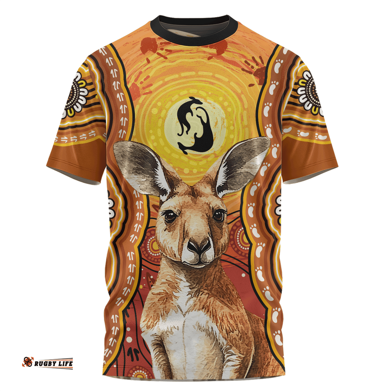 Amazing Aussie Australia Aboriginal Kangaroo Dreaming With Dot Art T-shirt