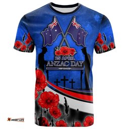 Amazing Aussie Anzac Day NZ Australia Poppies Flowers T-shirt