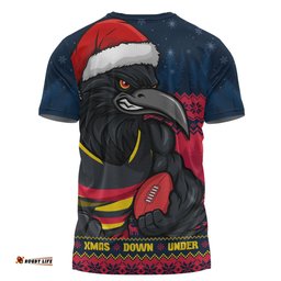 Amazing Aussie Adelaide Crows Merry Christmas Down Under Footy Power Style T-shirt