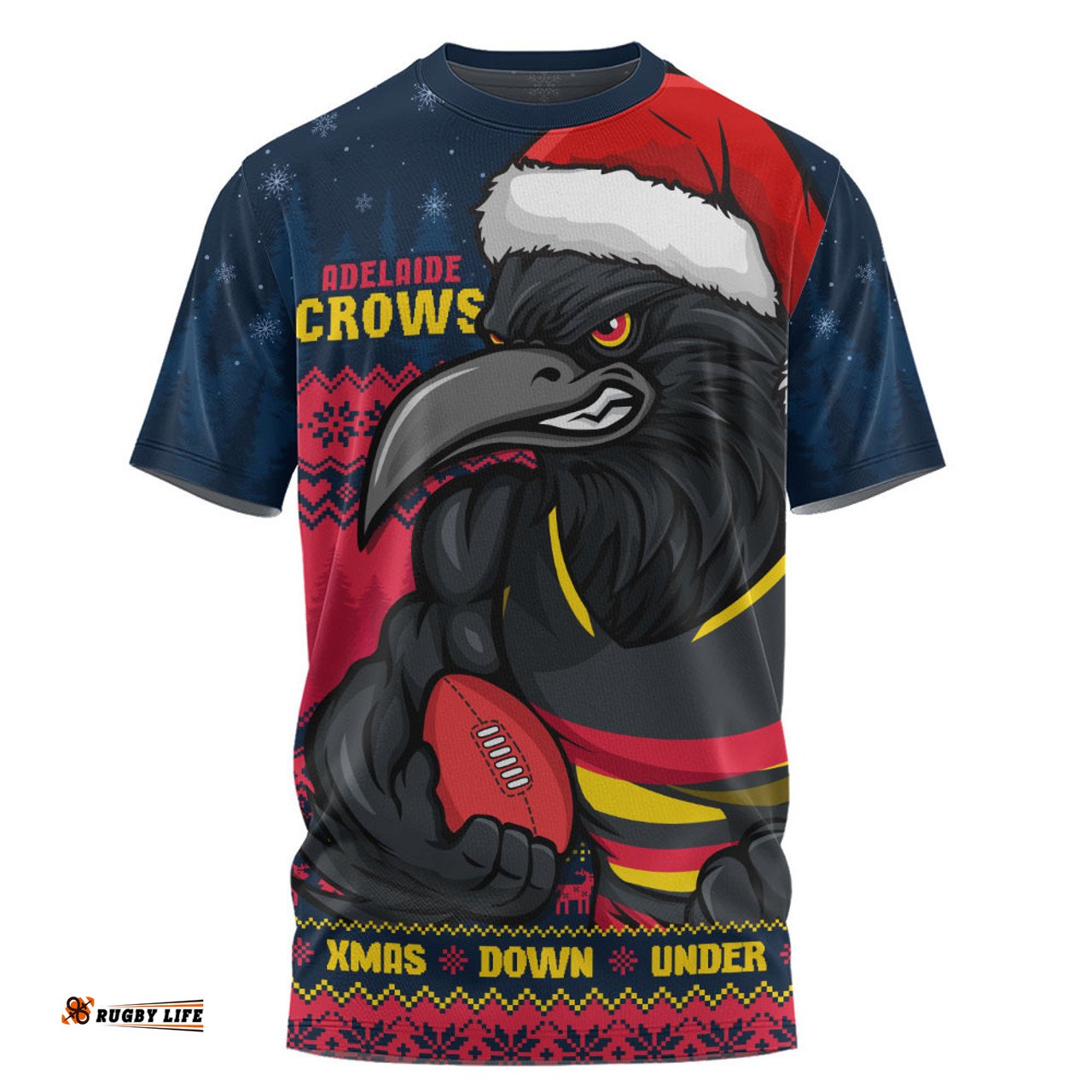 Amazing Aussie Adelaide Crows Merry Christmas Down Under Footy Power Style T-shirt