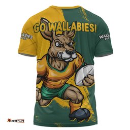 Amazing Aussie Aussie Wallabies Unstoppable Wallabies Spirit Of The Championship Yellow T-shirt