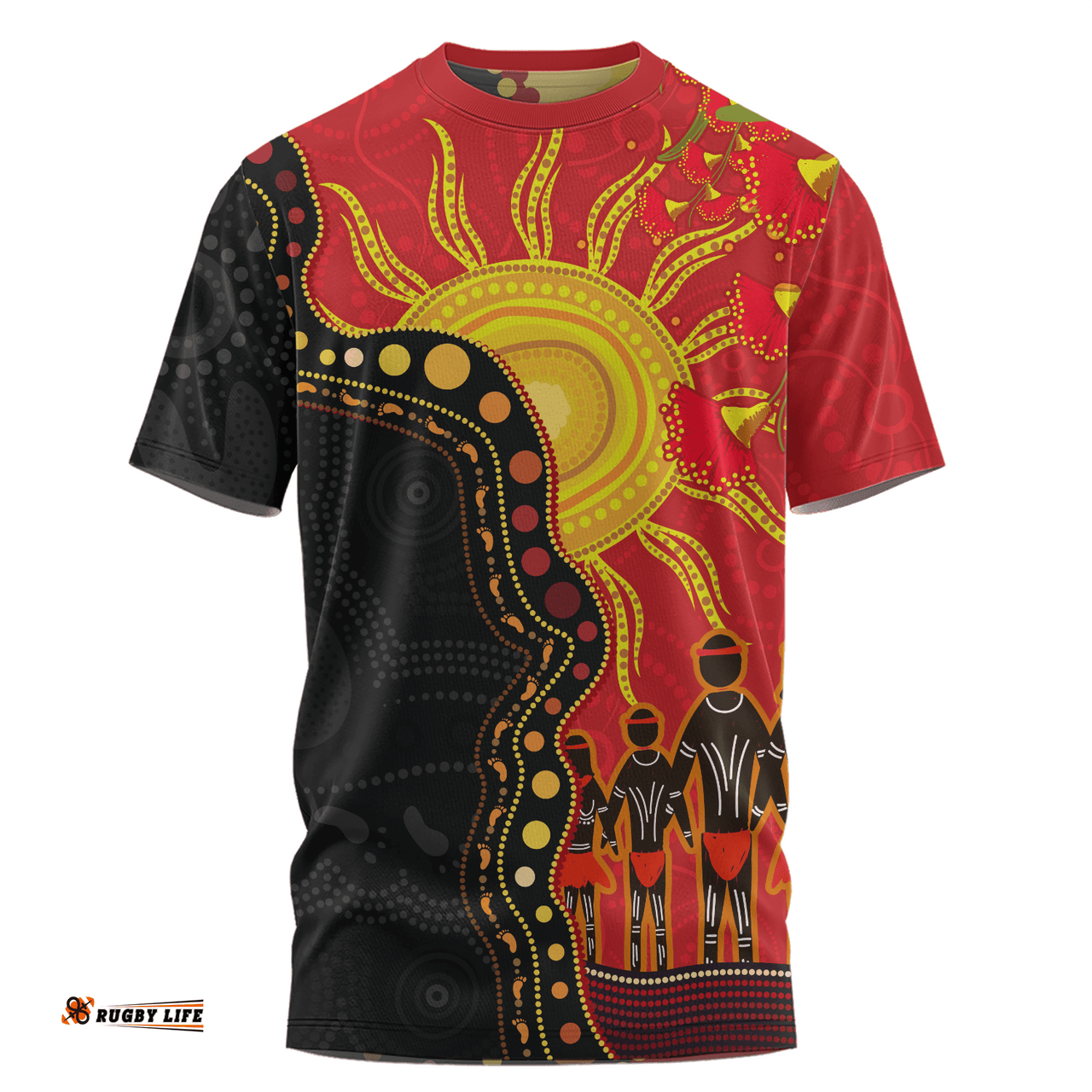 Amazing Aussie Australia Indigenous Dot Painting Inspired By The Aboriginal Flag T-shirt