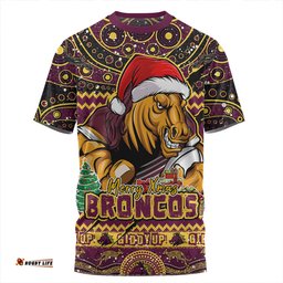 Amazing Aussie Brisbane Broncos Aboriginal Xmas Special Ugly Christmas Style T-shirt