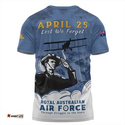Amazing Aussie Australia Anzac Day Royal Australian Air Force Gallipoli Skies T-shirt