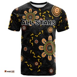 Amazing Aussie All Stars Rugby Custom Indigenous All Stars  T-shirt