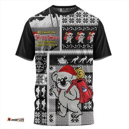 Amazing Aussie Australia Koala Wonderland Christmas Red T-shirt