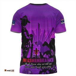 Amazing Aussie Australia Anzac Day Animal Companions Forever Remembered T-shirt