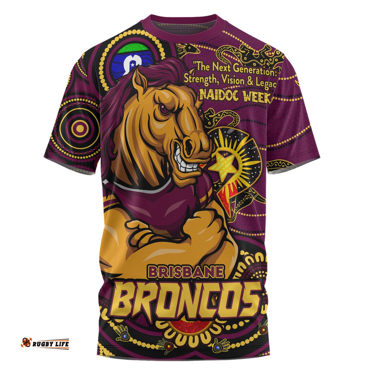 Amazing Aussie Brisbane Broncos Spirit Of NAIDOC Series T-shirt
