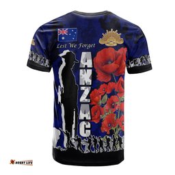 Amazing Aussie Australia Anzac Custom Anzac day Lest We Forget With Poppies And Camo Pattern  T-shirt