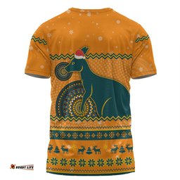 Amazing Aussie Australia Wallabies Christmas Custom Ugly Xmas And Aboriginal Patterns For Die Hard Fan  T-shirt