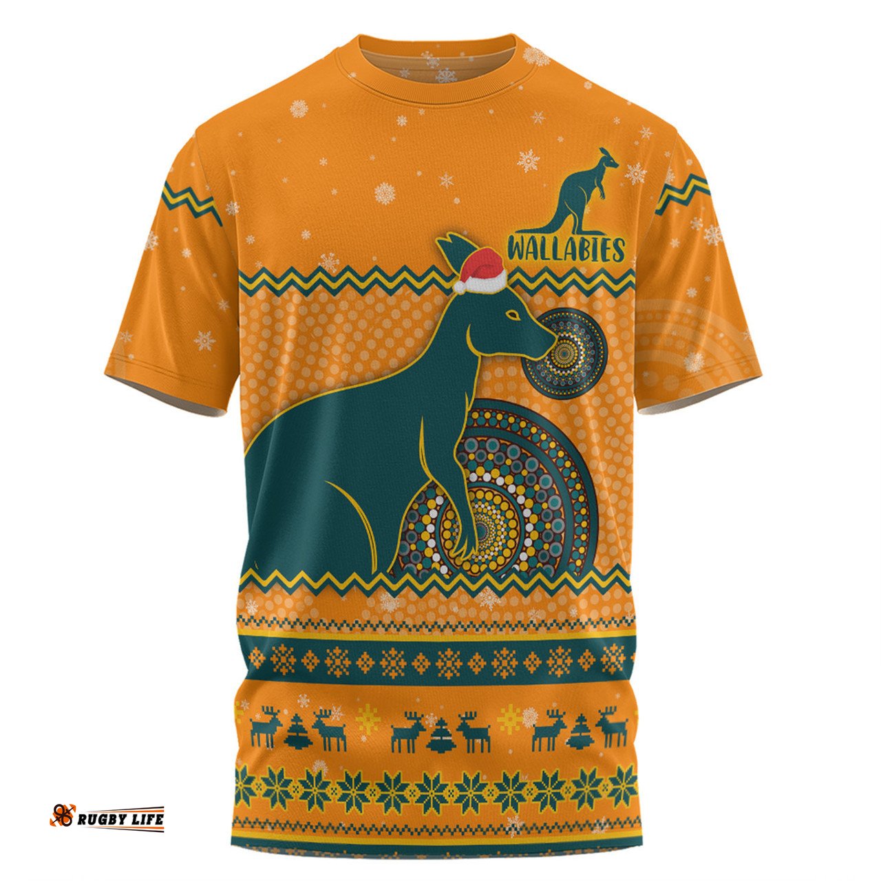 Amazing Aussie Australia Wallabies Christmas Custom Ugly Xmas And Aboriginal Patterns For Die Hard Fan  T-shirt