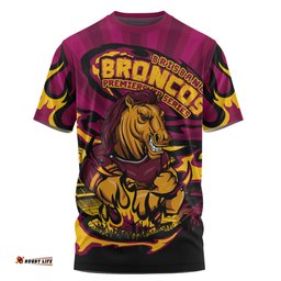 Amazing Aussie Brisbane Broncos Premiership Series Sports Gear T-shirt