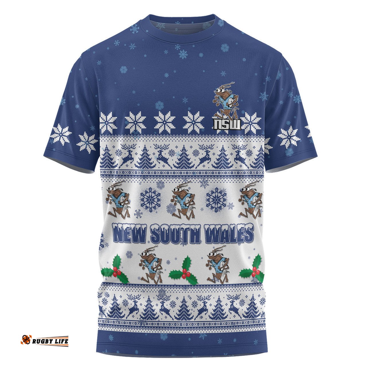 Amazing Aussie New South Wales Cockroaches Christmas Custom T-shirt - Special Ugly Christmas T-shirt