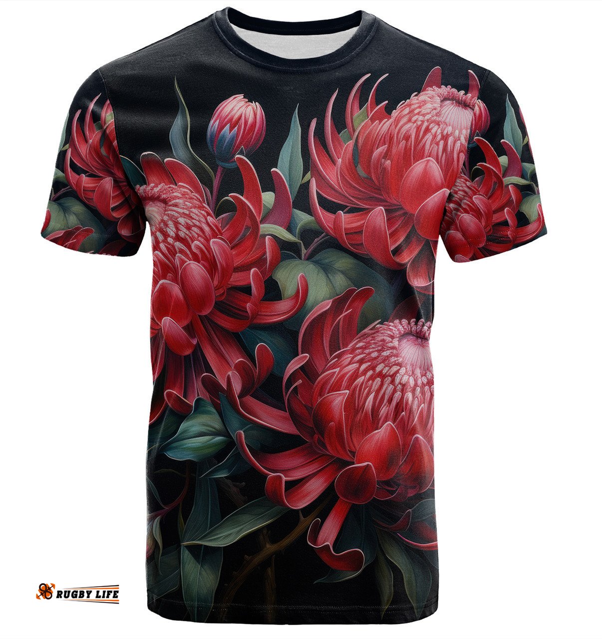 Amazing Aussie Australia Waratah T-shirt - Red Waratah Flowers Fine Art Ver2 T-shirt