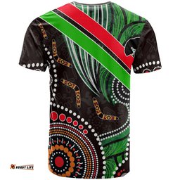 Amazing Aussie South Sydney Rabbitohs T-shirt - South Sydney Rabbitohs Aboriginal Inspired Dreaming Patterns Australia Culture T-shirt
